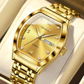 Reloj OLEVS para hombre, de lujo, tipo tonel, original, marca de alta gama, de cuarzo, resistente al agua, luminoso, con día y fecha, reloj de pulsera para caballero