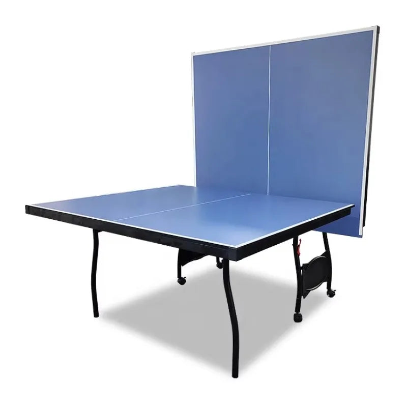 Nueva llegada mesa de tenis de mesa estable portátil con rueda Universal, mesa de pingpong de tren para adolescentes de estadio de patio trasero