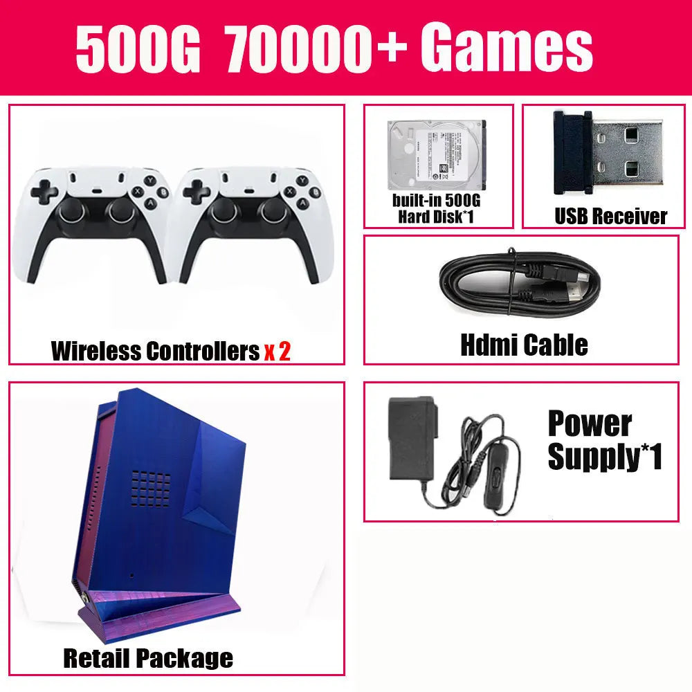 Consola de Juegos Retro G3 Pro con Win11 y Batocera, Disco Duro de 500GB/2TB, Más de 99,999 Juegos, Soporte 3D, Más de 60 Emuladores