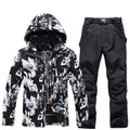 Conjunto de chaqueta y pantalones de esquí al aire libre de invierno para hombre, conjunto de traje de esquí térmico grueso, ropa de montaña para nieve, ropa de snowboard nueva