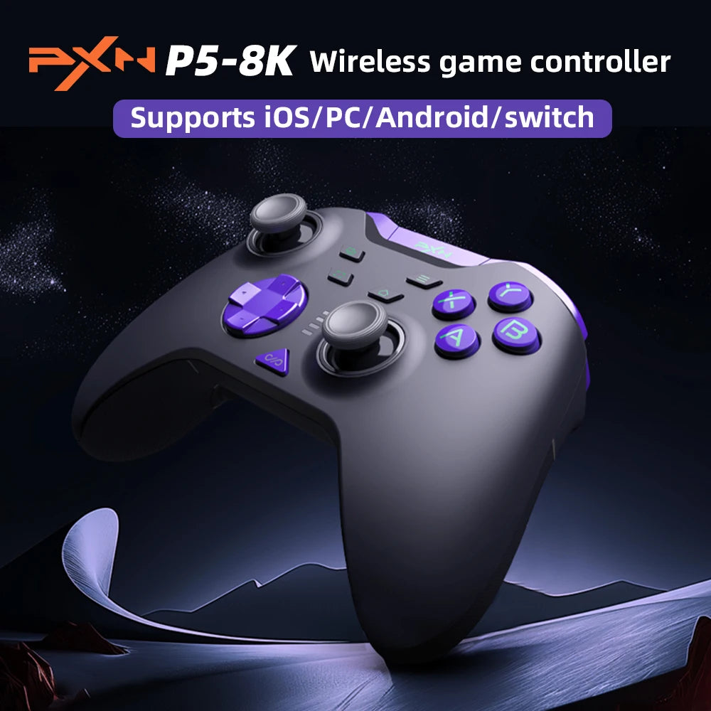 Mando de juego de alto rendimiento PXN P5 8K original, gatillo Hall, joystick capacitivo 8K, mando de juego multifuncional