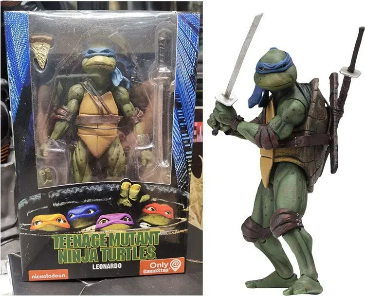 Figura de acción articulada de 7 pulgadas Neca Teenage Mutant Ninja Turtles versión película de 1990, edición limitada, modelo decorativo, juguetes