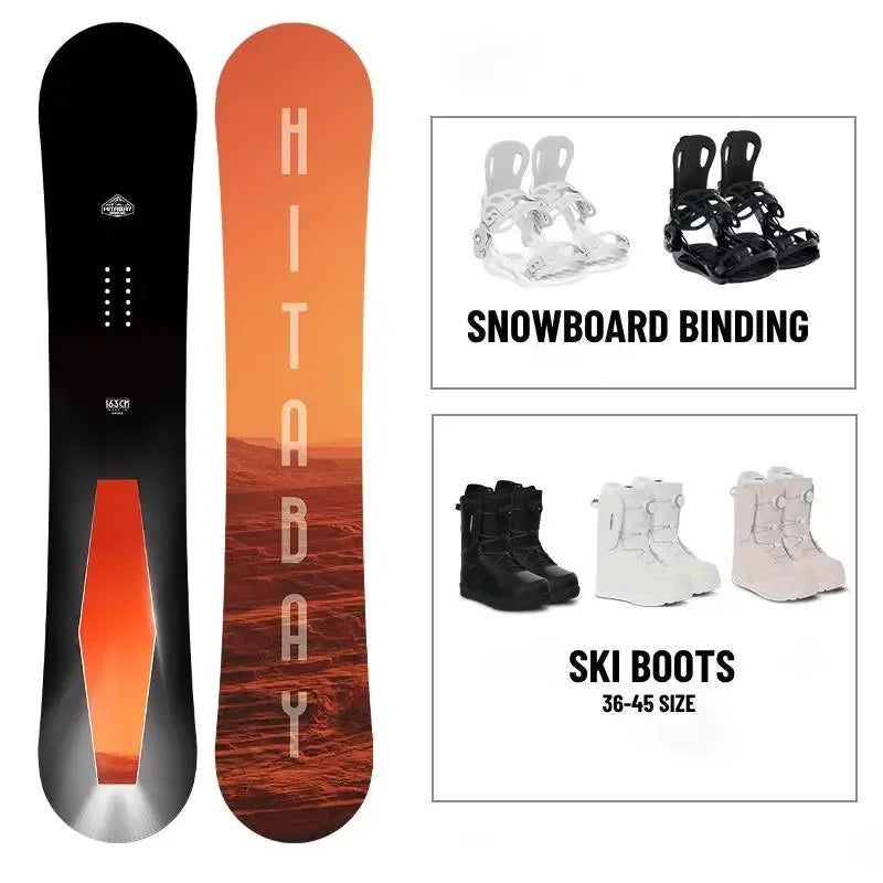 Tabla de snowboard para esquiar, tablas de snowboard para deportes de invierno al aire libre para adultos y niños, equipo duradero de alta calidad