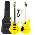 IRIN-Guitarra eléctrica de 6 cuerdas, 24 trastes, cuerpo Oguman, mástil de arce, Guitarra eléctrica colorida con Cable de conexión de llave de bolsa