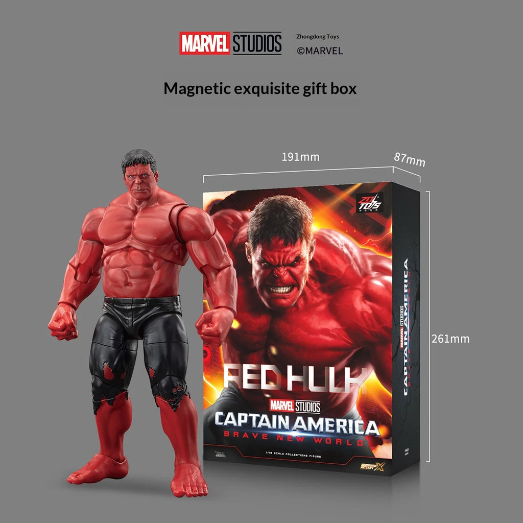 Figura de Acción de Hulk Rojo de Marvel de ZDToys, Modelo Coleccionable Móvil para Exhibición en Escritorio, Regalo de Cumpleaños