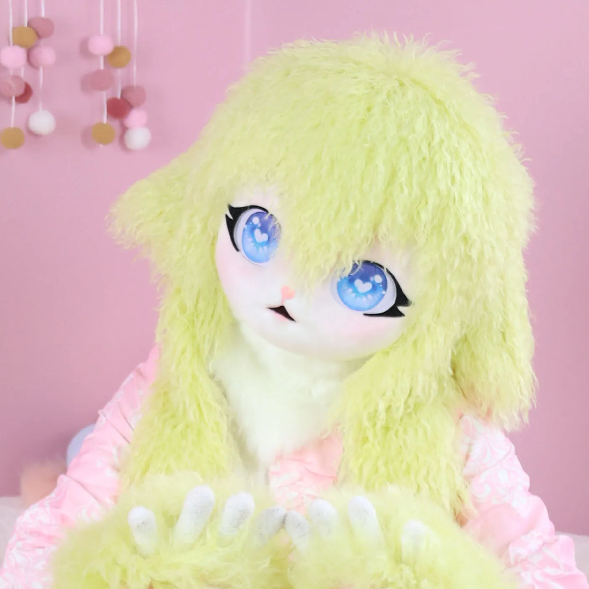 Cubrecabezas de Fursuit de Peluche con Cabeza de Oveja Kig, Estilo Anime, Máscara de Cosplay para Comic Con, Halloween, Fiestas y Actuaciones