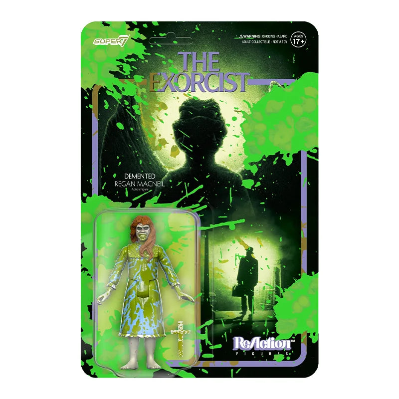 Figura de acción de la película de terror, modelo coleccionable de juguete de Halloween para niños, versión luminosa de Regan, inventario 7