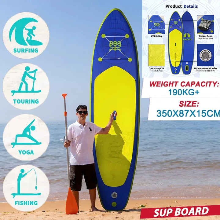 FunWater-tabla de remo de pie, tabla de Paddle inflable, tabla de Paddle antideslizante para deportes acuáticos, tabla de Surf Sup