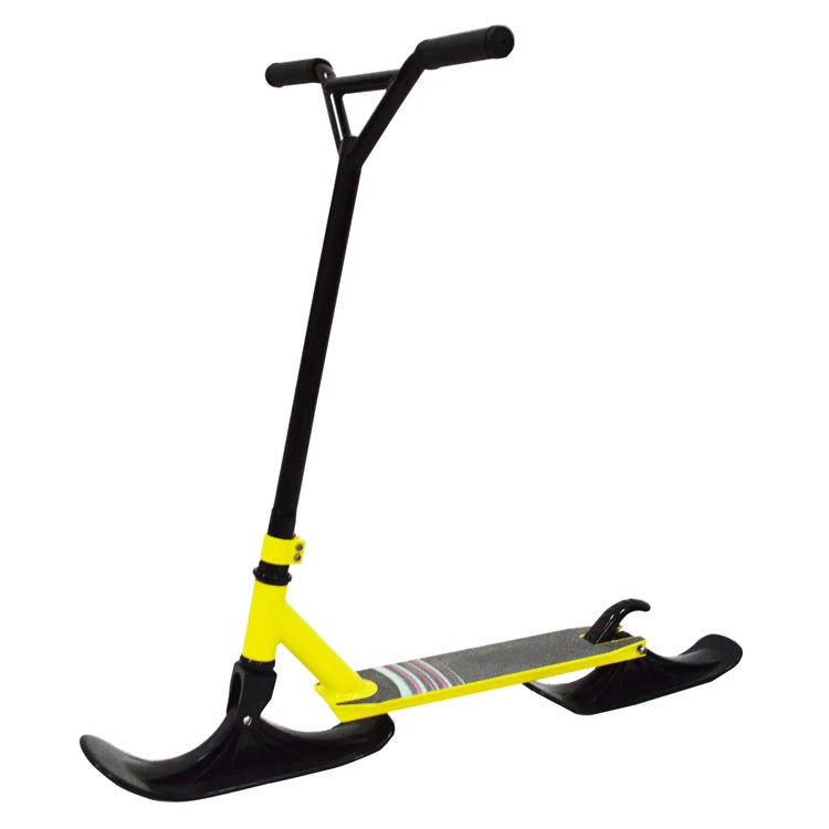 Trineo con ruedas, trineo con 100 ruedas, patinete 2 en 1 para niños, trineo para nieve, patinete de aluminio con manillares ajustables para uso en exteriores.