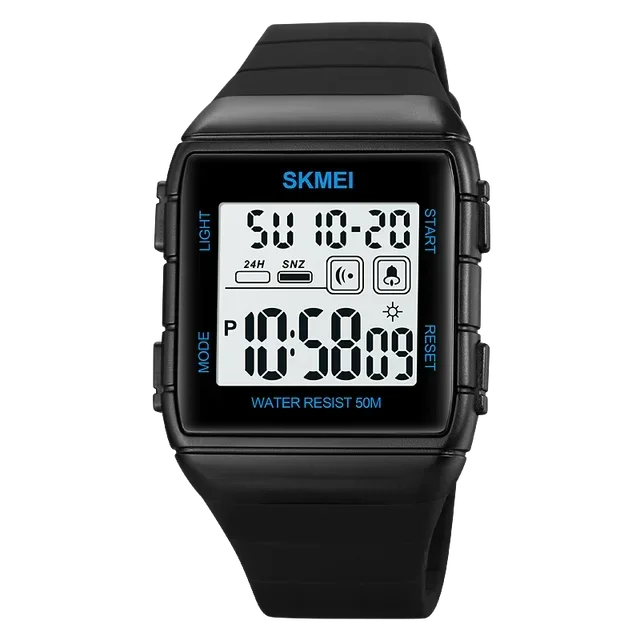 Reloj digital militar para hombre SKMEI 1960, deportivo, con calendario, cuenta regresiva, resistente al agua, a prueba de golpes, reloj de pulsera para hombre 1560