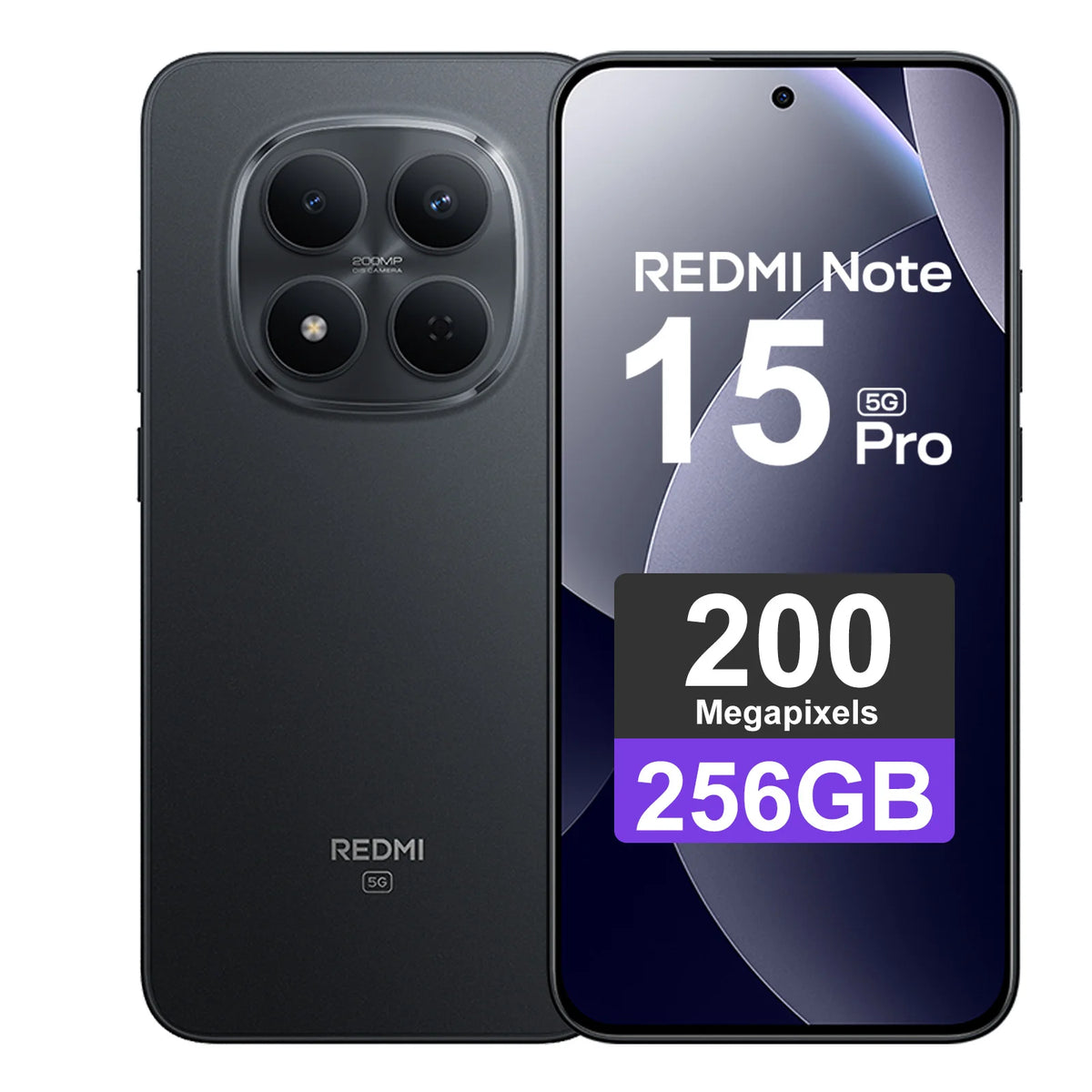 Smartphone Xiaomi REDMI Note 15 Pro 5G Versión Global MTK Dimensity 7400-Ultra 6,83" Cámara trasera de 200MP, cámara frontal de 20MP, 120Hz, 6580mAh, carga rápida de 45W
