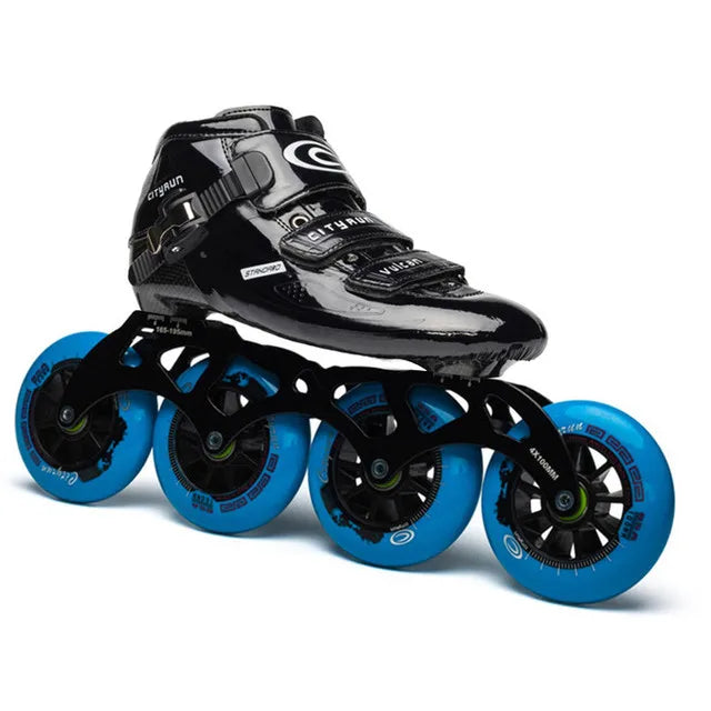 Patines en línea patines de velocidad originales ZICO zapatos de Skate de fibra de carbono patines de patinaje de carreras profesionales 4*90/100/110mm /3*125mm