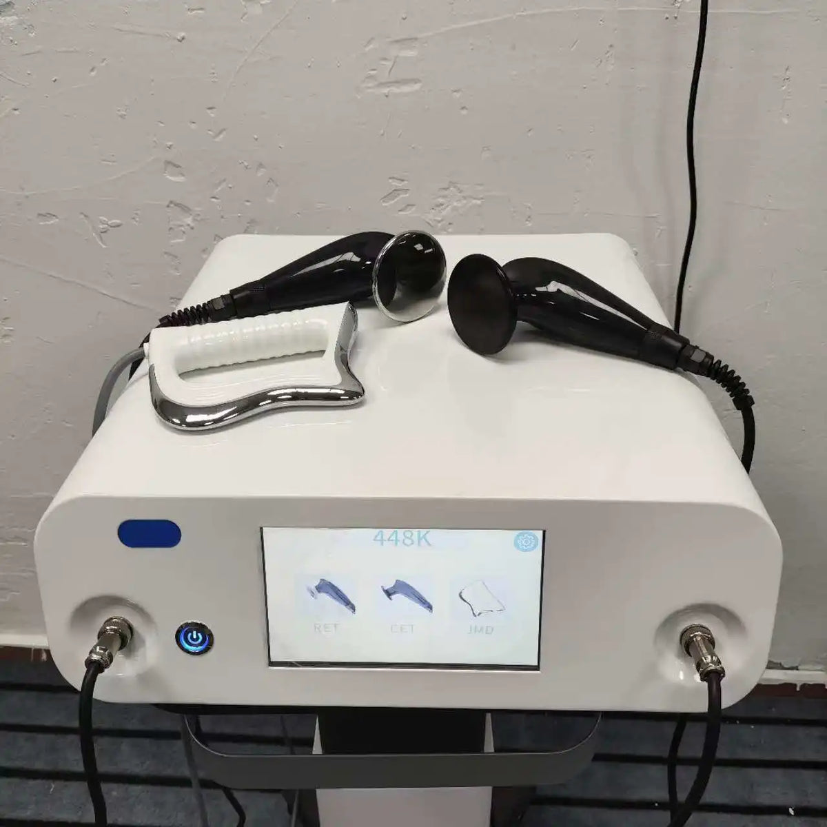 Máquina de Belleza Indiba 448KHz Tecar RF con 3 Manijas para Alivio del Dolor, Quema de Grasa, Pérdida de Peso, Lifting Facial y Contorno Corporal para Salones y Spas