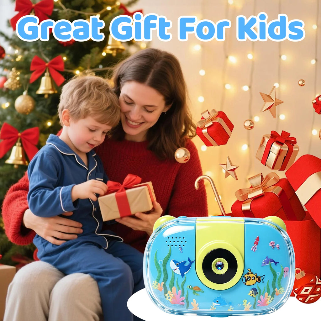 Cámara Sumergible para Niños, Digital 1080P con Zoom Digital 10X, Pantalla Fácil de Usar para Niños, Fotografía Digital a Prueba de Agua