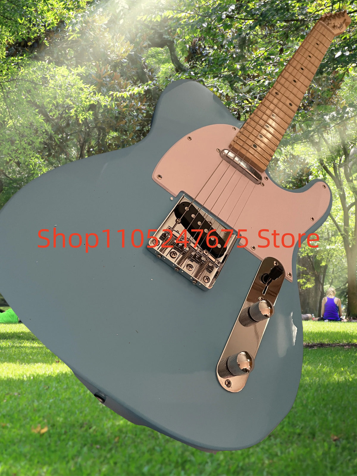 (Entrega en 25-35 días) En stock Guitarra eléctrica con cuerpo personalizado de caoba 05