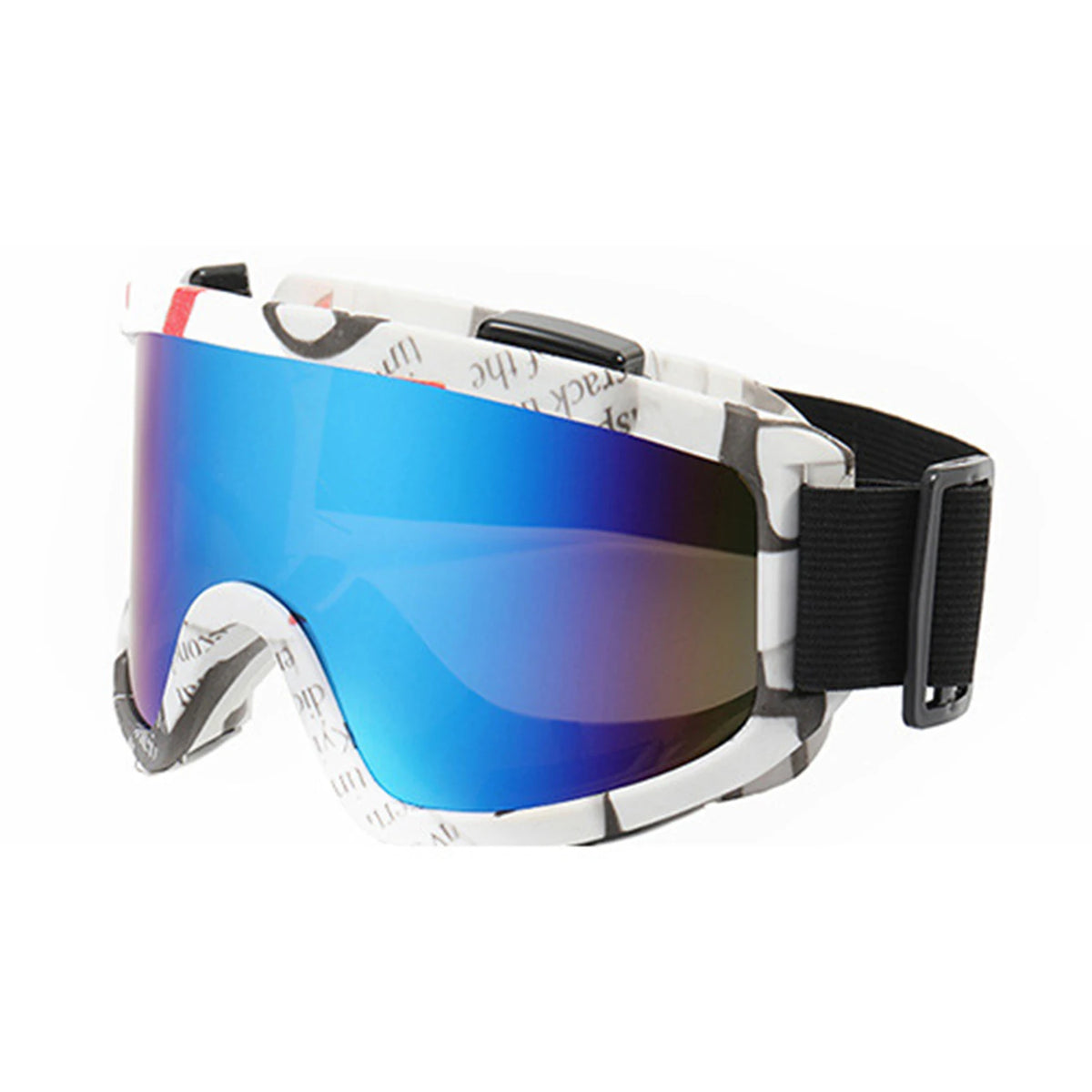 Gafas de esquí con montura grande y lentes de colores, anticolisión y antirreflejos, ideales para deportes al aire libre, nieve y snowboard.