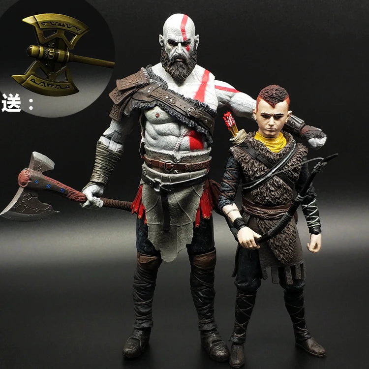 Figura de colección de 7 pulgadas de edición limitada de Kratos y su hijo, muñeco articulado de adorno