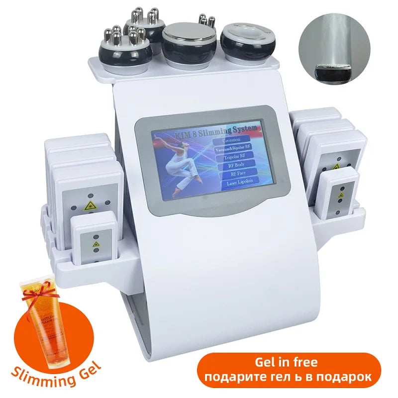 NUEVA Máquina de Cavitación Ultrasónica 6 en 1 40k KIM8 con Sistema de Vacío para Adelgazamiento, Lifting Facial, Reducción de Celulitis y Masaje Corporal, Recién Llegada del Almacén Alemán, Entrega Rápida