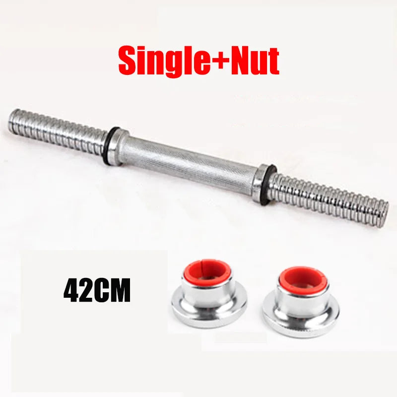 Barra de mancuernas de Fitness con abrazaderas, mango de mancuernas roscado estándar de peso ajustable de 25mm, accesorios de entrenamiento para mancuernas de gimnasio en casa