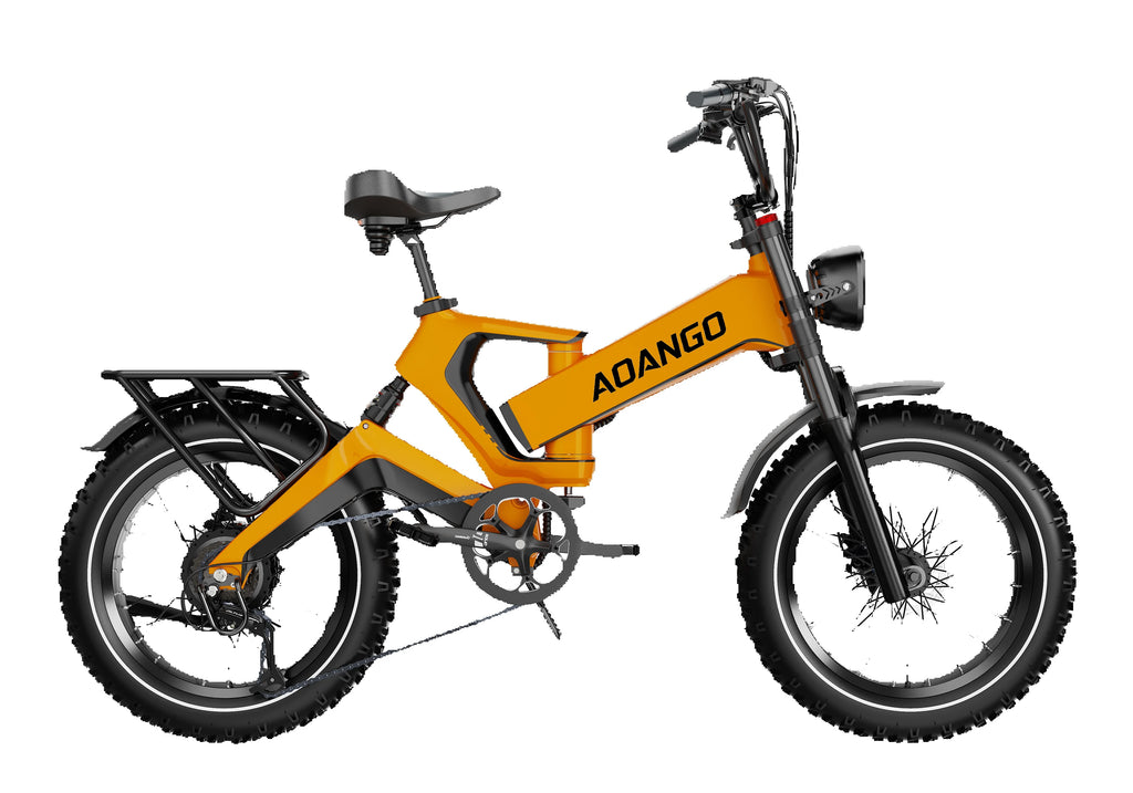 Aoango Foldable Electric Bicycle for Adults 48V35Ah Removable Battery 20inch Fat Tire Ebike for Men And Women All-Terrain