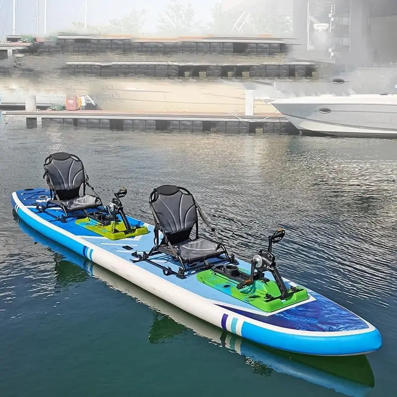 Bicicleta Acuática Inflable para Dos Personas, Doble Asiento, para Diversión en Piscinas y Lagos, Bicicleta Flotante para Aventuras Acuáticas al Aire Libre