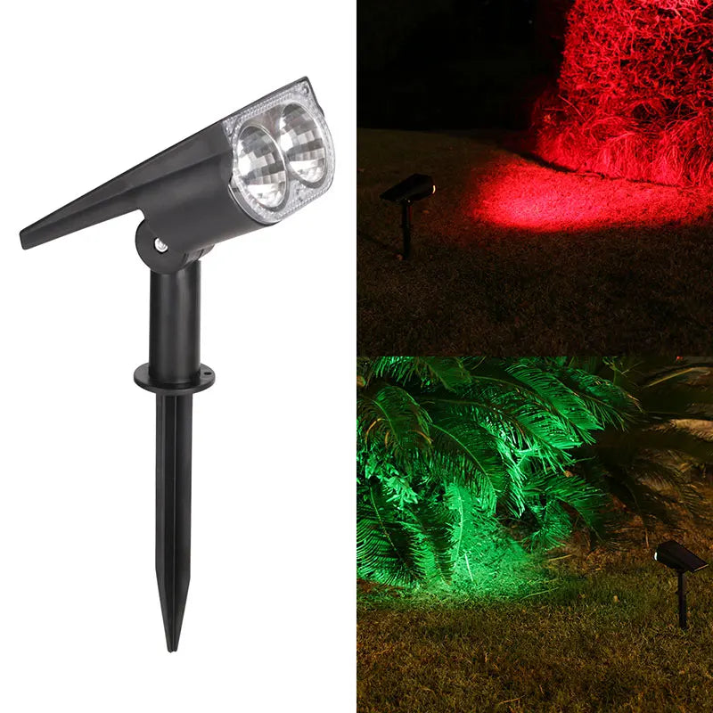 Foco solar para exteriores 2/7 LED, luces solares para paisaje, apliques de pared, impermeables, con cambio de color, decoración para jardín, patio, camino o camping