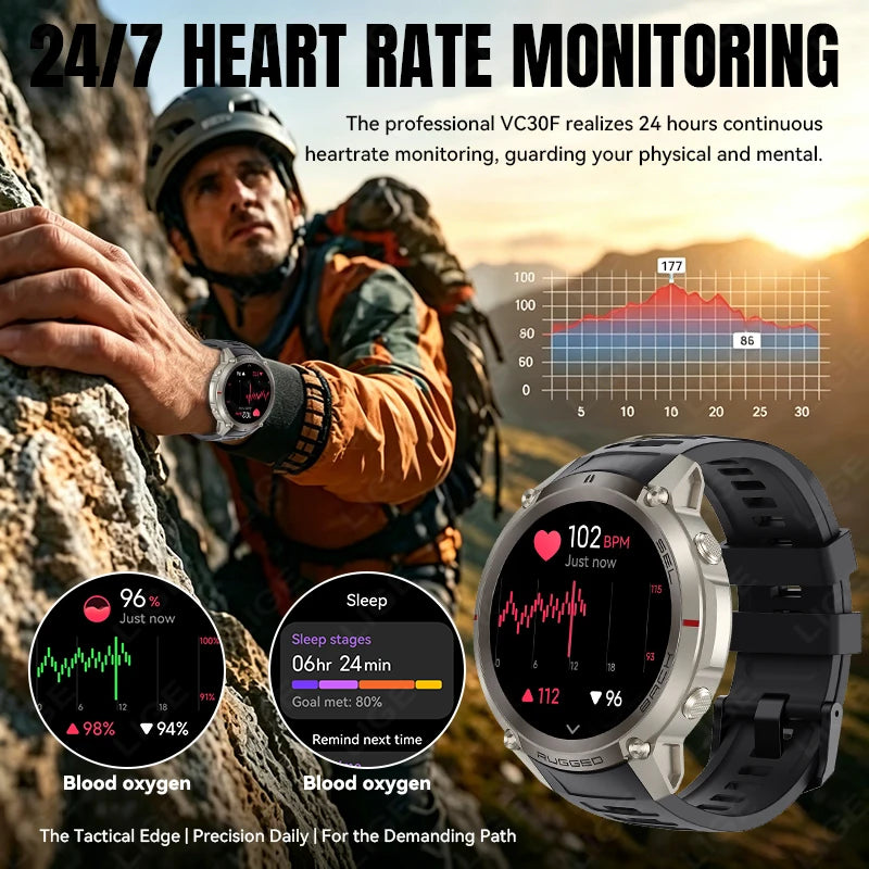 2026 GPS Smart Watch Men 5ATM Waterproof 170+ Sports Offline Map Compass Altimeter AMOLED Bluetooth Call Outdoor Smartwatch Man