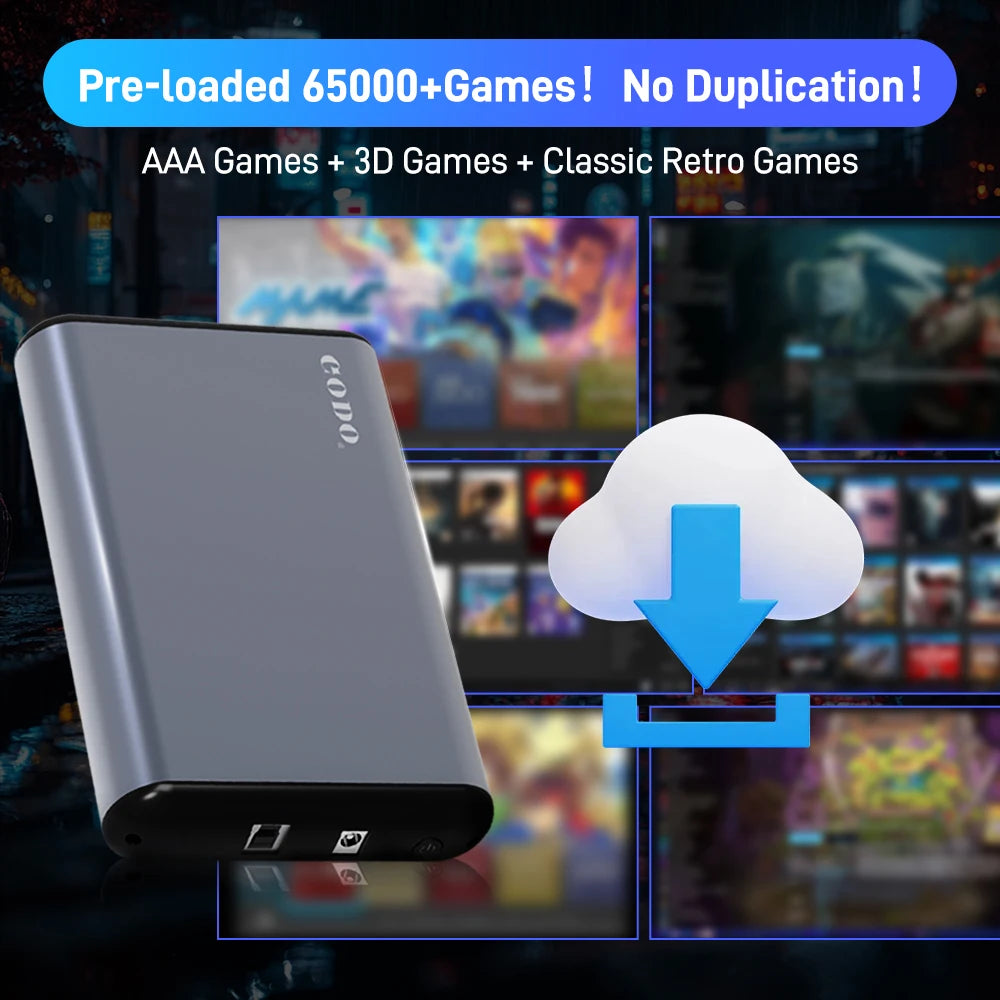 Hyper Base MIX 6T Gaming HDD Retrobat&Playnite&Launchbox para PS5/PS4/PS3/XBOX/Switch/emuladores DC 65000+AAA/3D/juegos de vídeo Retro