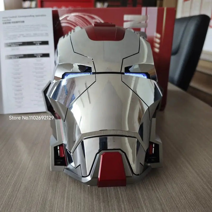 Casco de Iron Man KBGO, Juguete Eléctrico Mk5 Actualizado, Mk17, Control por Voz de Jarvis, Modelo con Apertura y Cierre Automático, Colección de Máscaras
