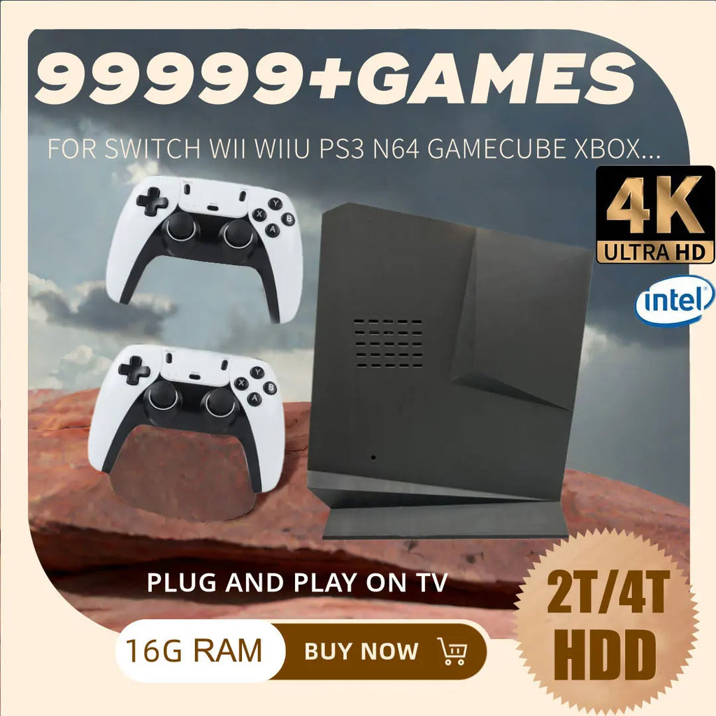 Mini PC Retro Game Box G3 Pro Sistema Dual 99999+JUEGOS 8/16G RAM 2/4TB ROM Juego para PS2 PS3 WIIU WII SS GAMECUBE Sega Saturn Intel