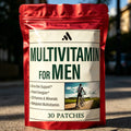 Parche Transdérmico Multivitamínico para Hombres, Contiene Vitaminas A, B6, B12, Zinc, Calcio y Vitamina D, 30 Parches