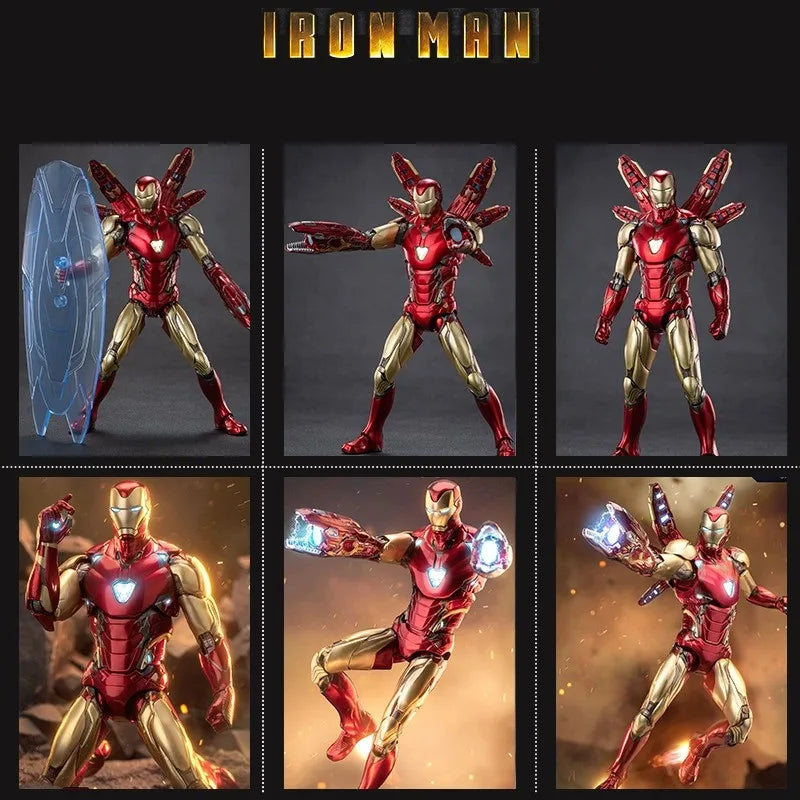 ZD Original vengadores4 Tony Stark LED Iron Man MK85 2,0 Infinity Saga colección de figuras de acción modelo juguetes niños regalos de cumpleaños
