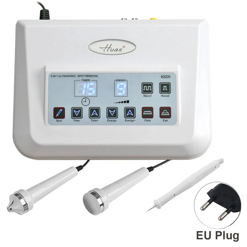 Máquina Facial Ultrasónica 3 en 1, Eliminador de Tatuajes, Verrugas, Lunares y Pecas, Pluma de Micro Plasma para Eliminación de Pecas