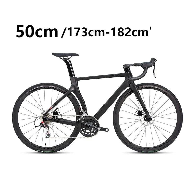 Bicicleta de carretera de fibra de carbono TWITTER T800, enlace Bluetooth, cambio electrónico de 24 velocidades, frenos de disco hidráulicos, bicicleta de carreras aerodinámica