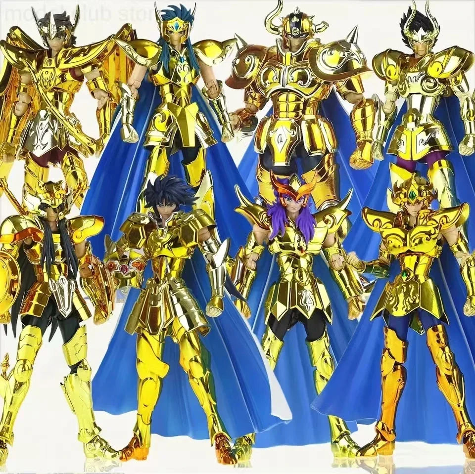 En stock: Figuras de acción de los Caballeros de Oro de Saint Seiya Myth Cloth EX: Capricornio Shura / Leo Aiolia / Aries Mu / Libra Dohko / Virgo