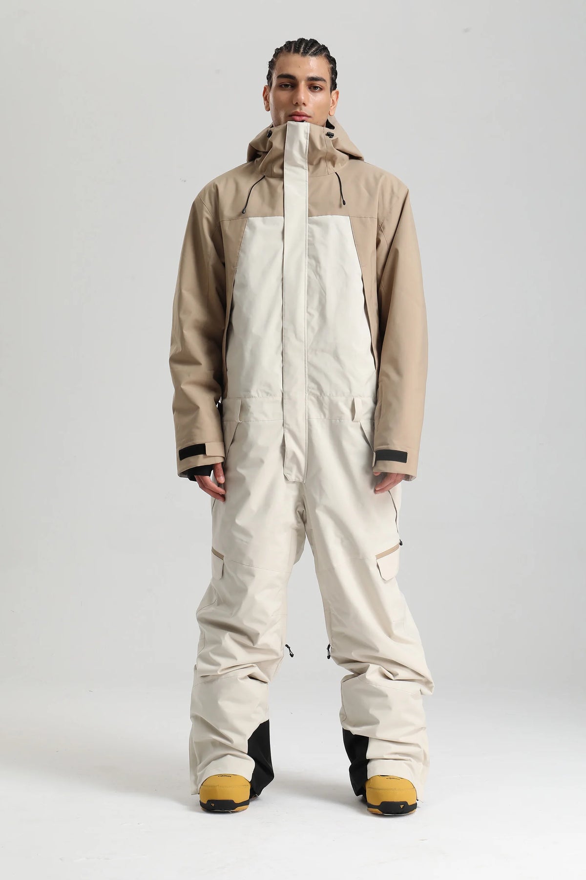 Gsou Snow 2025 Mono de esquí unisex - Traje de nieve térmico impermeable a prueba de viento de una pieza para parejas transpirables alpinas Equipo de nieve