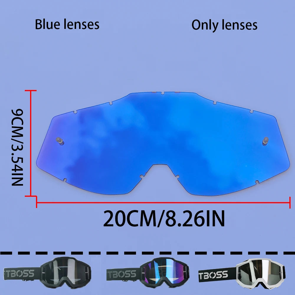 Gafas de Motocross MX Todoterreno, Antipolvo, Antiviento, con Lentes de PC para Casco de Carreras de Motocross