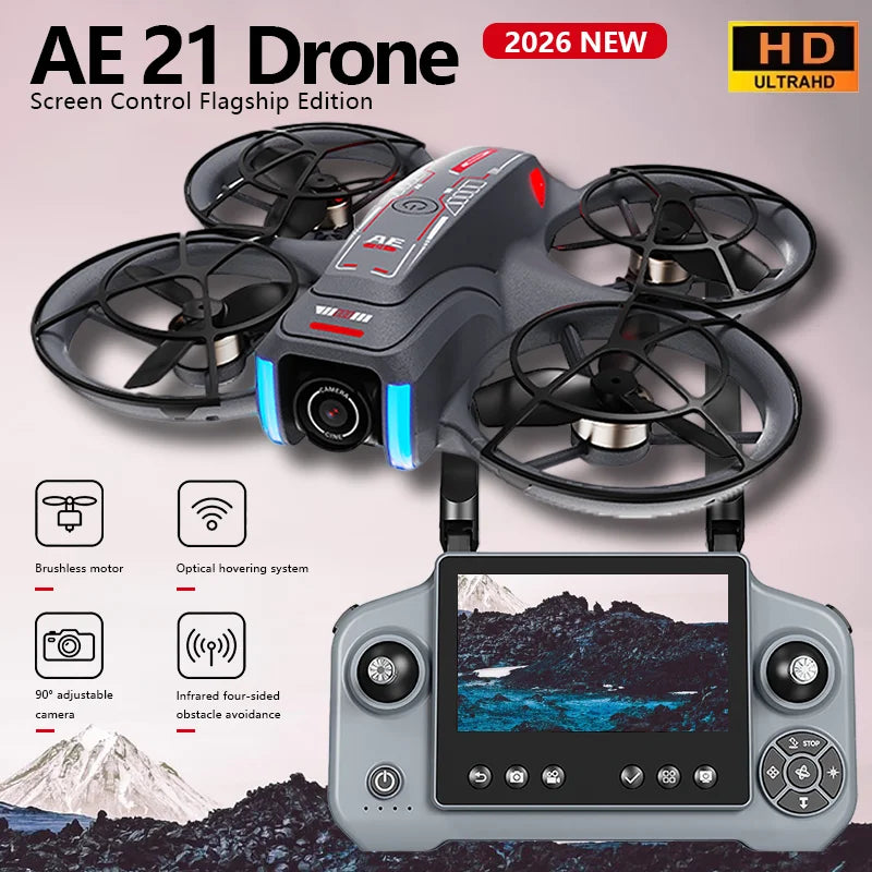 Mini Drone 8K HD-VR Cámara dual 180° ESC Flujo óptico Evitación de obstáculos Motor Drone UAV Control remoto Quadcopter Juguete universal