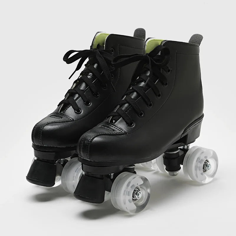 Patines de Doble Fila, Patines de Cuatro Ruedas para Hombre y Mujer, Flash