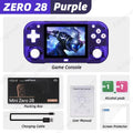 Ampown Mini Zero 28 Consola de Juegos Retro de Bolsillo, Pantalla IPS OCA de 2.8", Consola Portátil Android, 2900mAh, 64GB, ERO28, Regalo