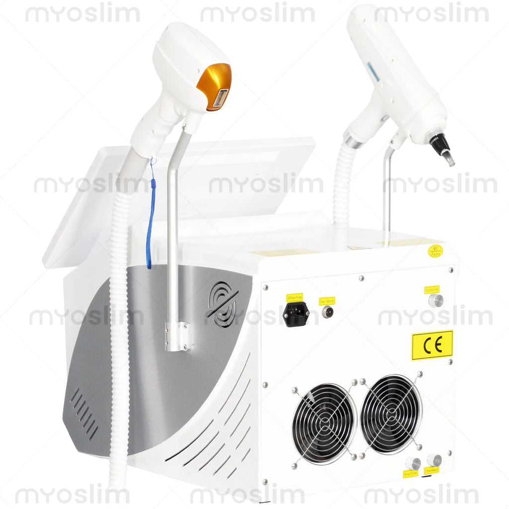 Nueva Máquina Ice Platinum 2 en 1 con 4 Longitudes de Onda, Depilación Láser de Diodo 808nm, Eliminación de Tatuajes con Láser Pico Qswitch ND YAG y Sistema de Refrigeración