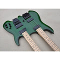Guitarra Eléctrica Flyoung a Precio Económico, Guitarra de Doble Mástil, Guitarra sin Cabeza, 4+6 Cuerdas