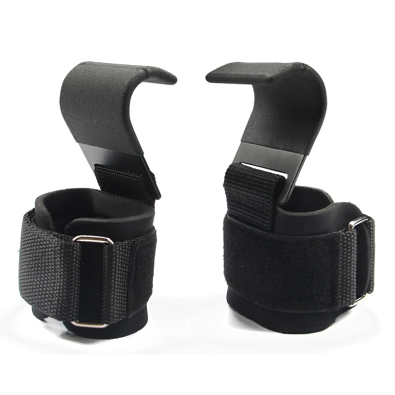 Ganchos de agarre para levantamiento de pesas con correas de muñeca, correas de barra para gimnasio, correas de gancho para levantamiento de pesas, correas para dominadas, guantes de levantamiento de potencia