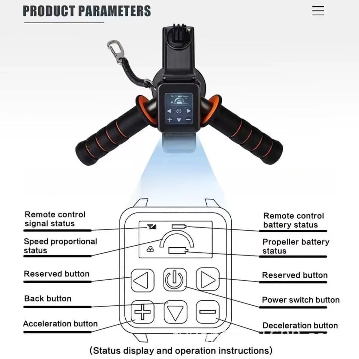 Scooter Subacuático Eléctrico de 500W, Motor sin Escobillas para Buceo Libre a 40M, Batería Extraíble de 60 Minutos, Scooter Acuático 114