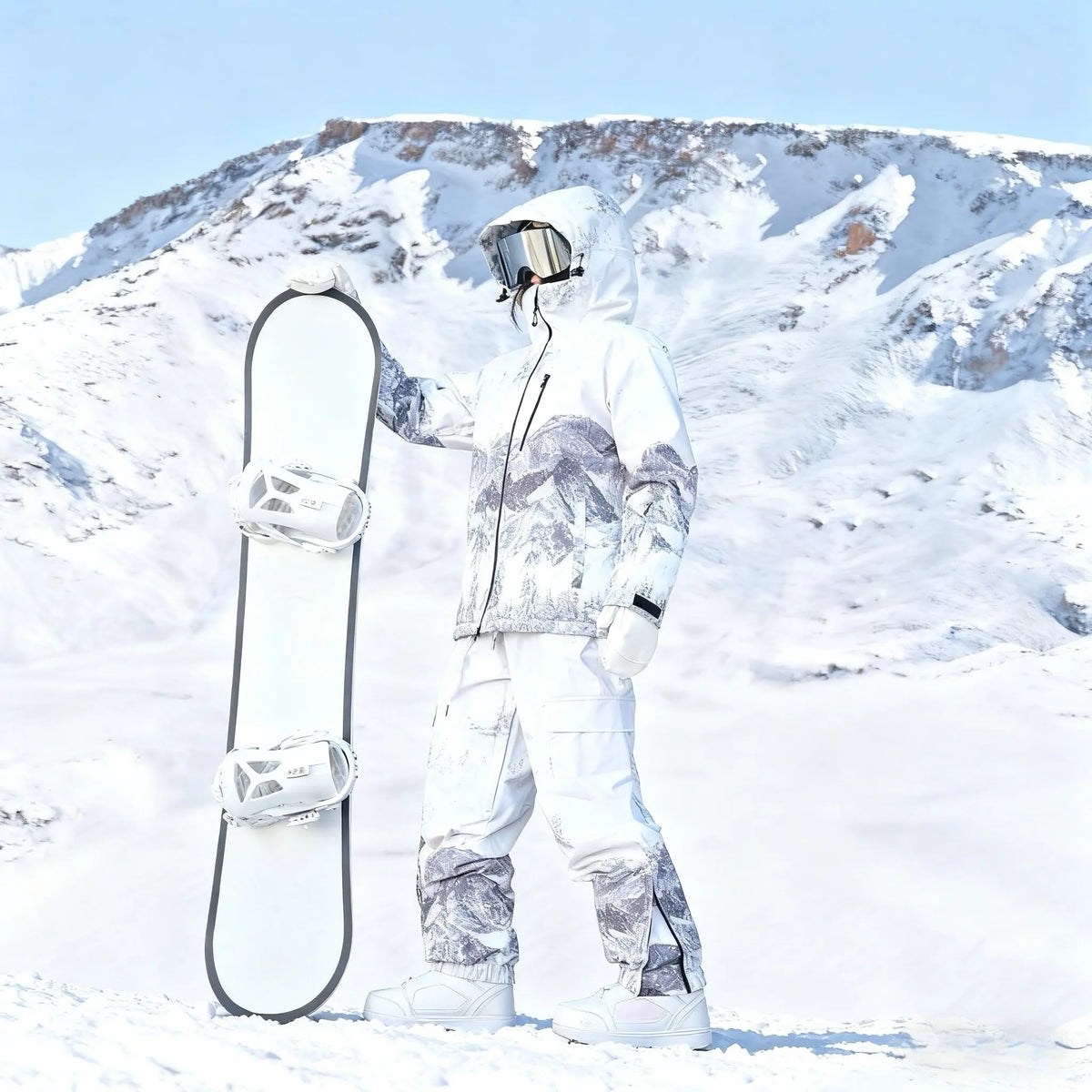 Nuevo conjunto de chaqueta y pantalones de esquí unisex, con capucha, resistente al viento, impermeable, cálido, transpirable y duradero, ideal para actividades al aire libre en invierno y para practicar snowboard.