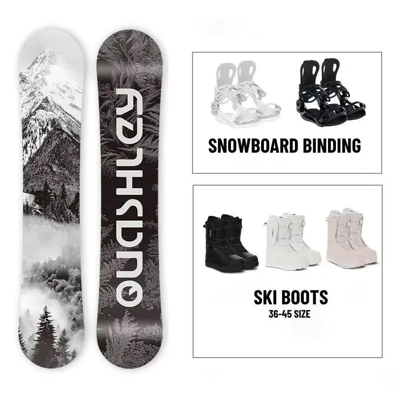 Tabla de snowboard para esquiar, tablas de snowboard para deportes de invierno al aire libre para adultos y niños, equipo duradero de alta calidad