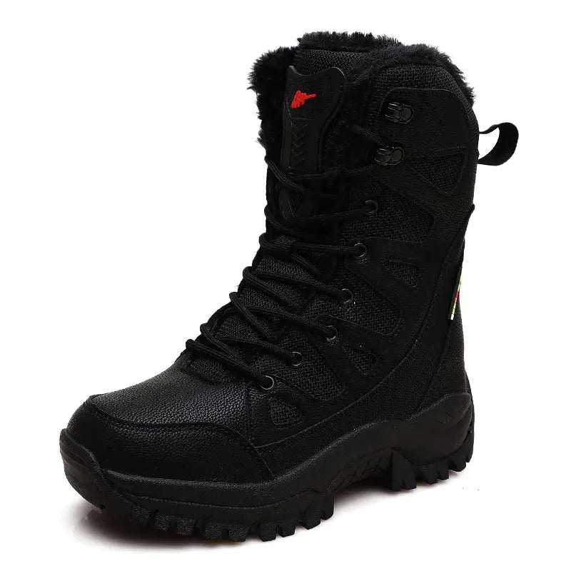 Botas de invierno para hombre, botines impermeables de alta calidad, gruesas, cálidas, de gran tamaño, para nieve, senderismo, zapatos de algodón para exteriores, zapatillas de deporte