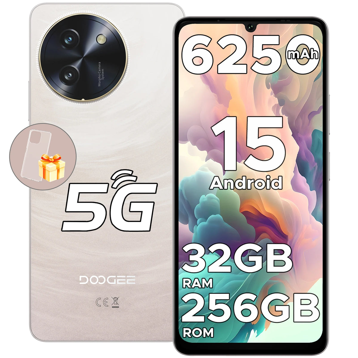 Smartphone DOOGEE Note59 Pro Android 15 5G HD, 32 GB RAM, 256 GB ROM, batería mAh, versión global