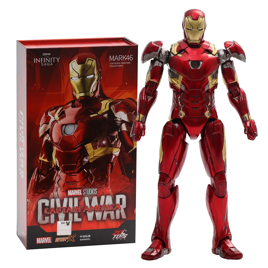 ZD Toys Iron Man 3 MK 22 24 35 41 47 figura de acción de PVC juguete de modelos coleccionables