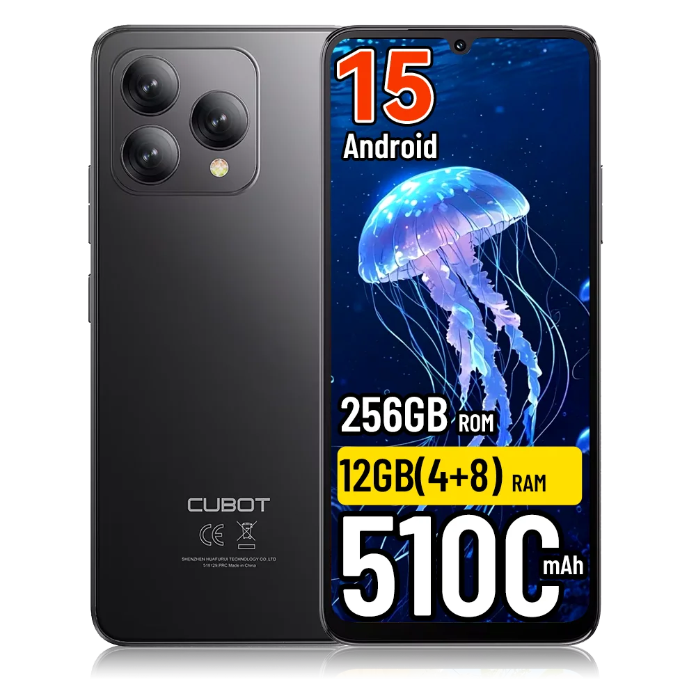[Envío desde Polonia] Cubot A40 12GB(4+8)+256GB 6.88'' 120Hz 5100mAh Smartphone Android 15 NFC Reconocimiento facial Teléfono 4G